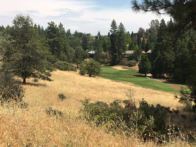 Panaramic view of the first fairway and green